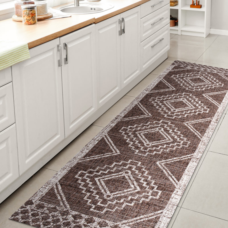 Tapis intérieur / extérieur Winfield Diamond, Tapis de couloir 2 pi 2 po x 10 pi