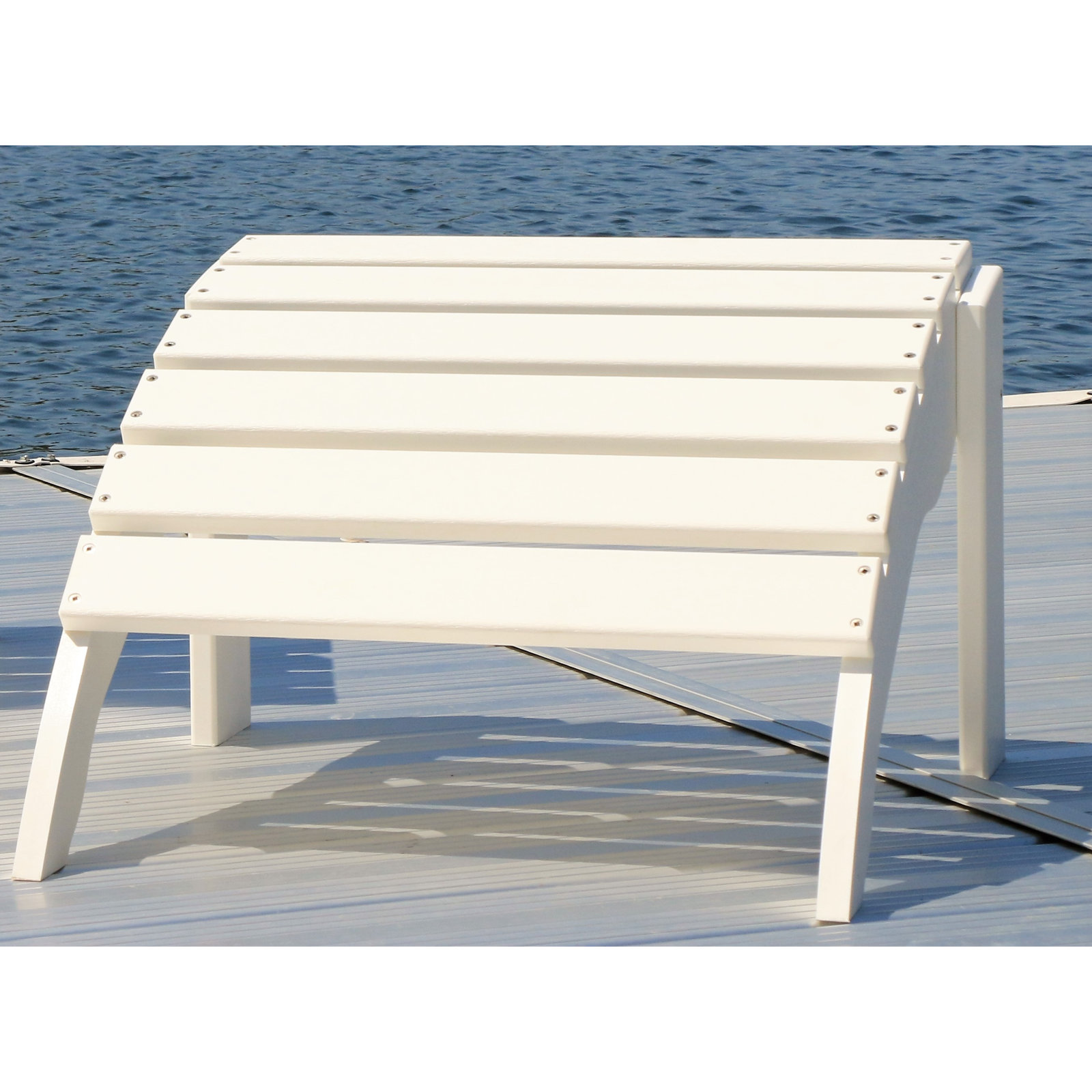 Leighton Patio Footstool, White