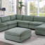 Repose-pieds contemporain en velours côtelé 1pc
