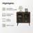 Walnut Modern Glass Sideboard Cabinet