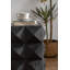 Table d'appoint rétro à motifs tridimensionnels de 23,62 po de hauteur, mobilier rétro, noir-298803258-298803260