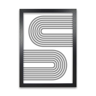 Two Modern Grey Rainbow Original - Print