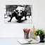 Wall Street Bull Black And White - Print on Canvas-42160279-56677260