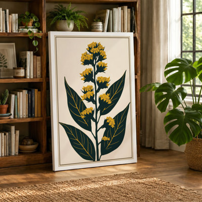 Yellow Flowering Plant Botanical - Wrapped Canvas