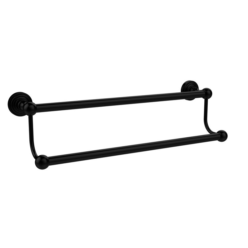 Porte-serviettes mural double Beresford, Noir mat, H 5 po x l 18 po x P 7 po