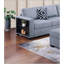 Ensemble de canapé modulaire 4 pièces contemporain avec tablettes intégrées, tissu bouclé gris, design en forme de L pour le confort et le style du salon.-1440041945
