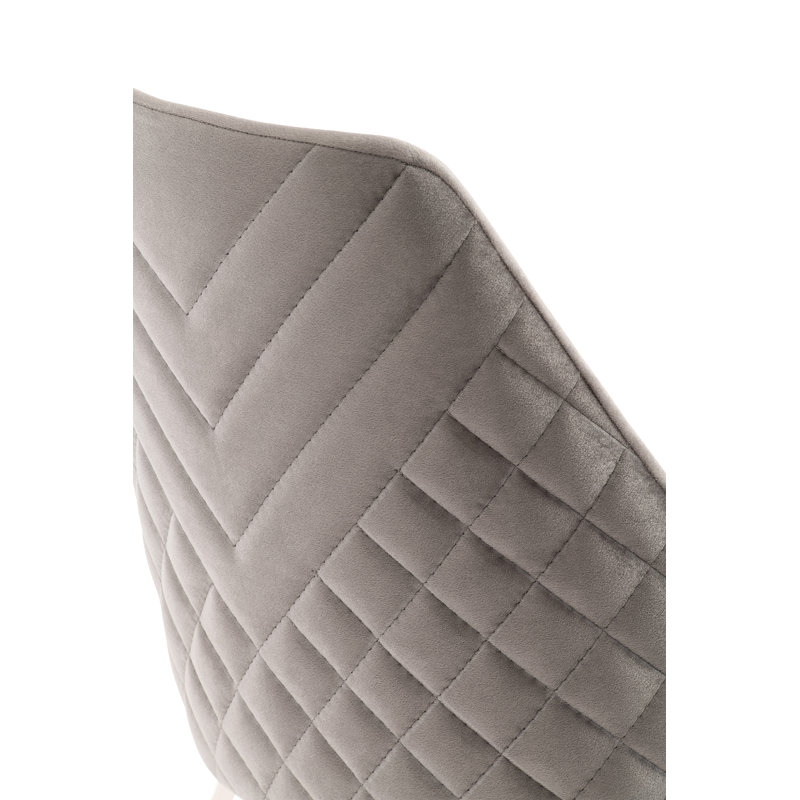 Saana 49cm H Velvet Upholstered Side Chair, Grey