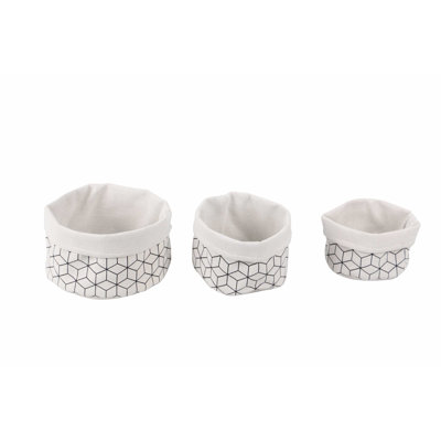 Ensemble de paniers en tissu 3 pièces