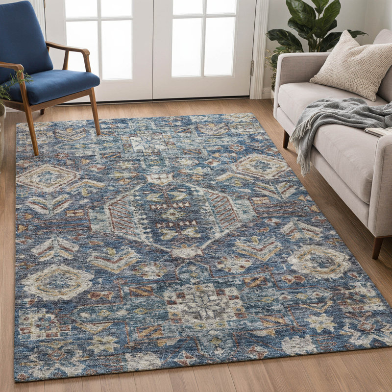 Machine Washable Indoor/Outdoor Jadiel ACN2356 Traditional Rug, Rectangle 2'6" x 3'10"
