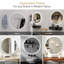 Round LED Bathroom Mirror with Light Adjustable Brightness,Anti-fog,Memory Function-116088030