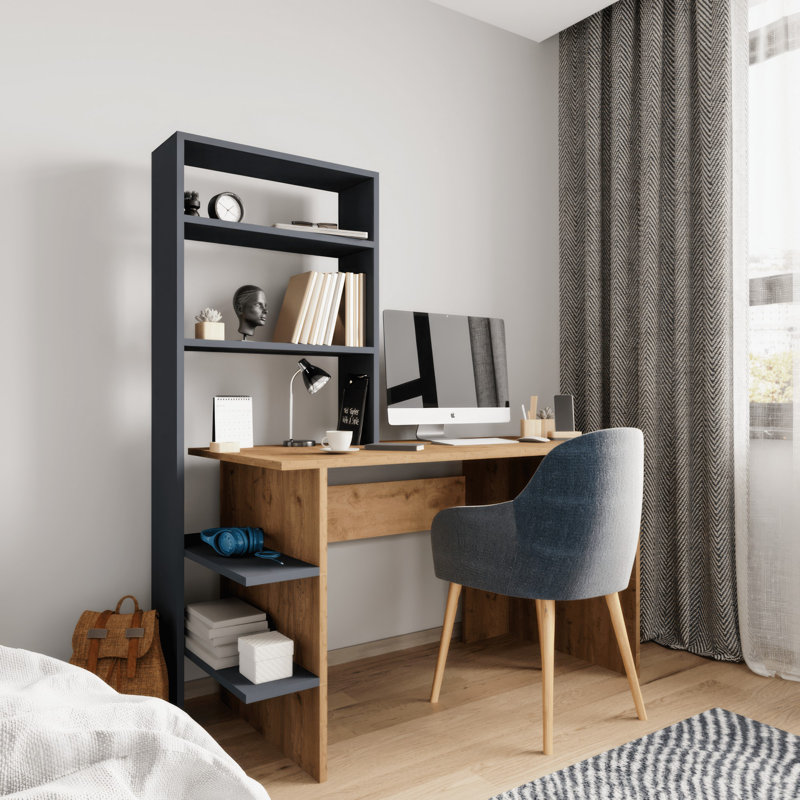Elberfeld Writing Desk, Grey/Brown