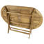 Oval Wooden Folding Outdoor Dining Table