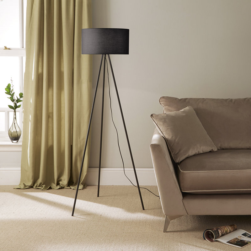 Douglas 150cm Tripod Floor Lamp, Black