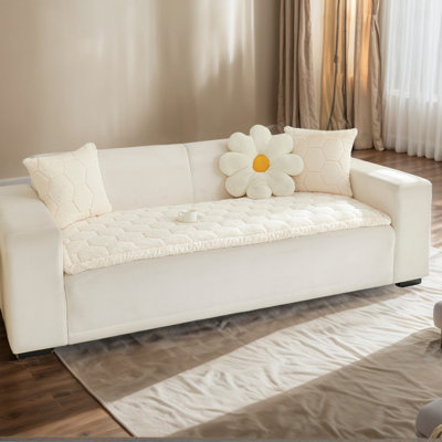 Housse décorative et douce pour canapé pour animal, housse de canapé lavable de couleur unie, tapis ultra-confortable pour canapé, siège de fenêtre ou plancher