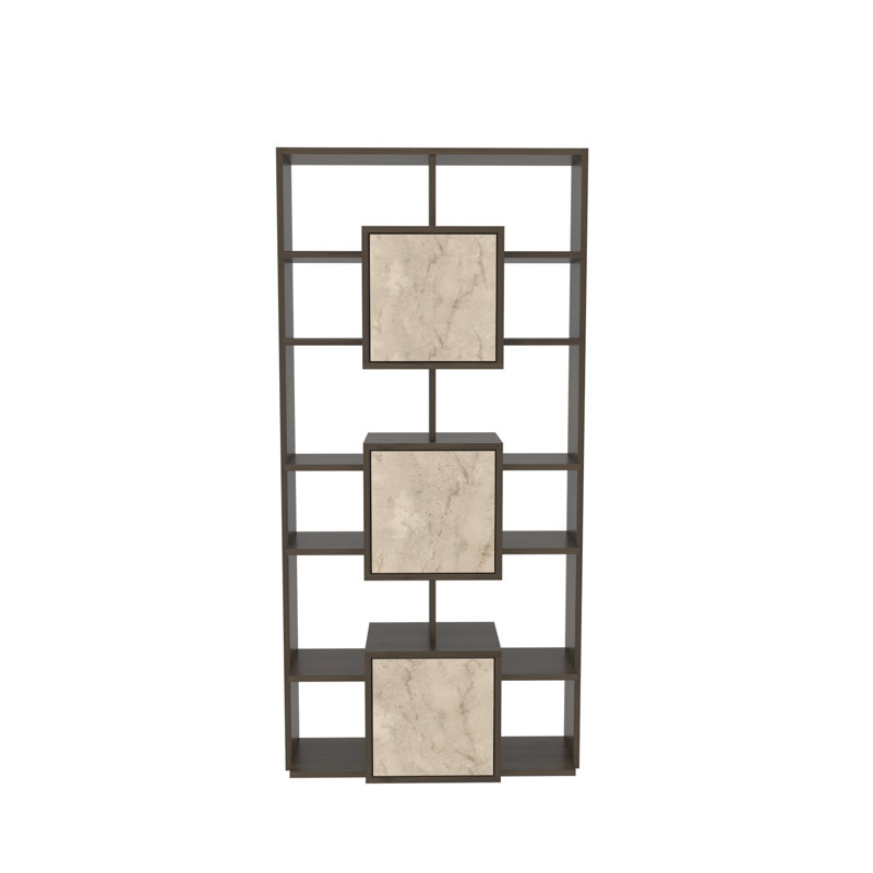 Deivin 176cm H x 85cm W Bookcase, Brown