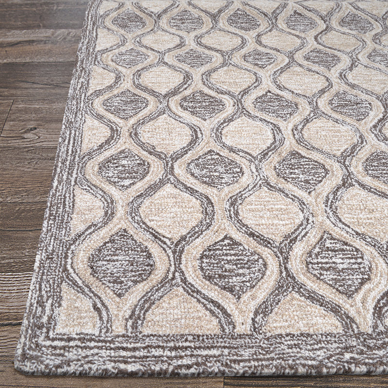 Wool Geometric Indoor Rug, Rectangle 8' x 10'