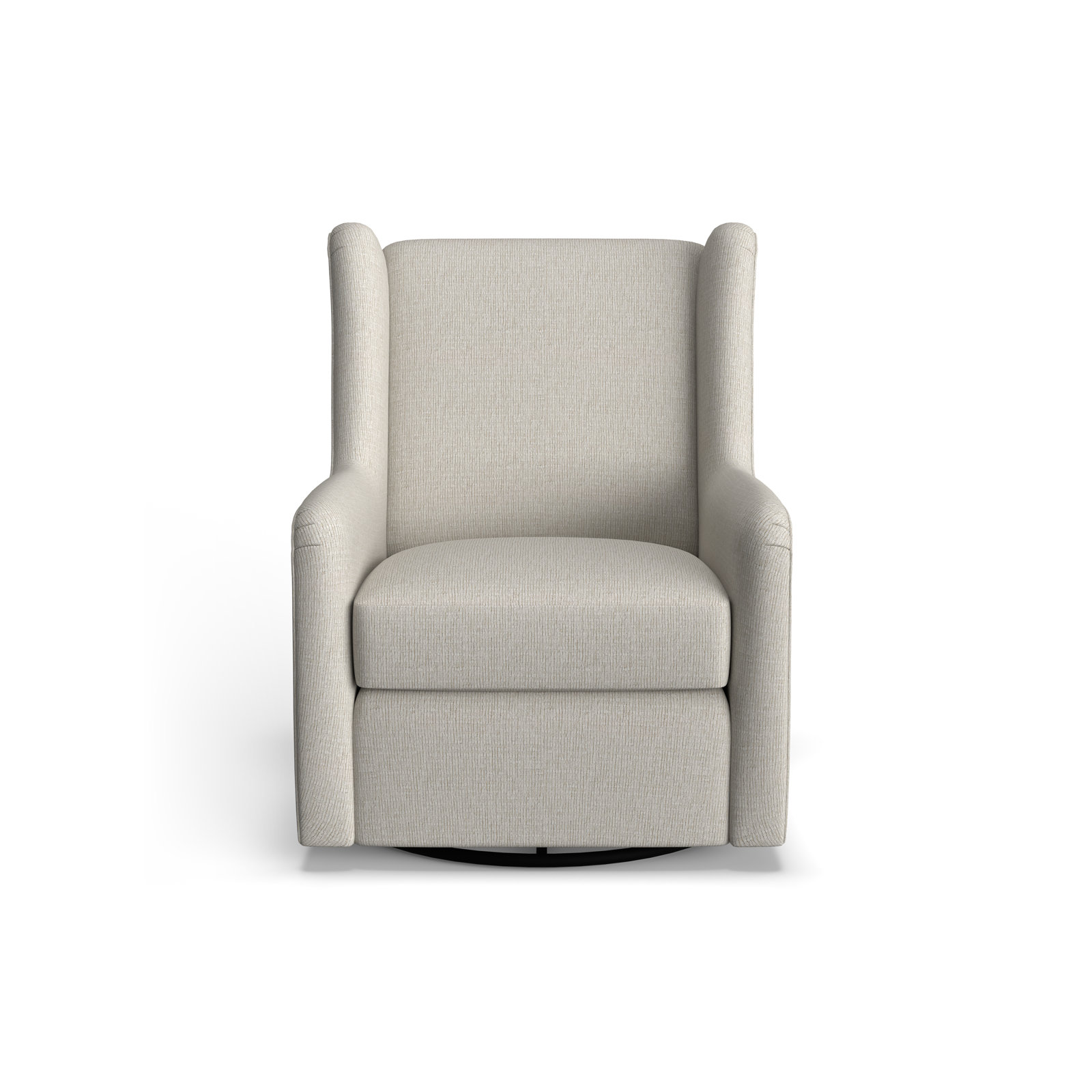 Miranda Upholstered Swivel Glider, Radical Chalk Performance Chenille