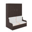 Grand lit escamotable avec coussin-436776205