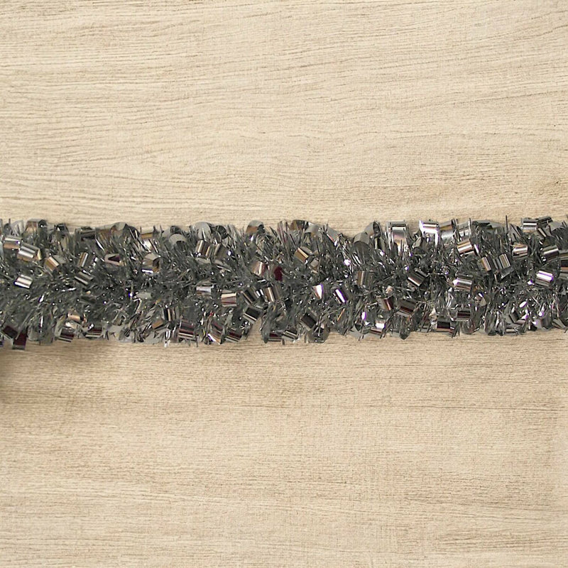 8cm Faux Garland, Silver