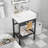 24"x16.8" Rectangular Console Bathroom Sink With Leg