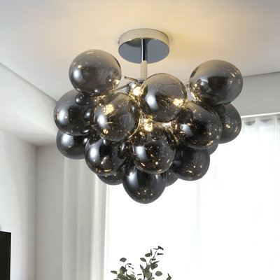 Hecker 4 - Light Unique Glass Globe Flush Mount