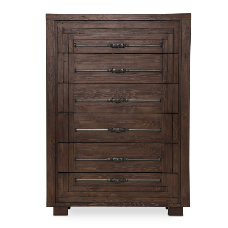 Carrollton 6-Drawer Wood Chest - Rustic Ranch 