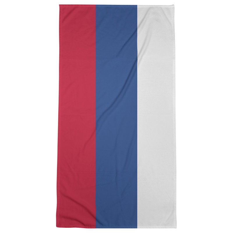 Lightweight Bath Towel, Red/Blue/White