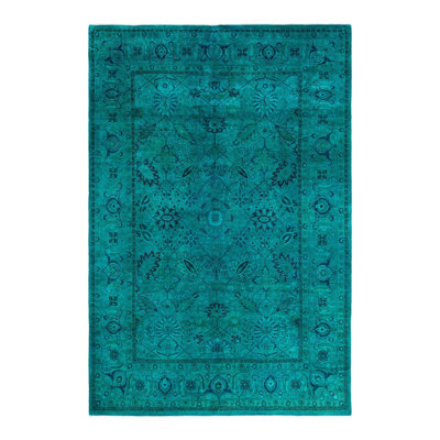 One-of-a-Kind Rectangle 6' 3" X 9' 4" Hand Knotted Area Rug