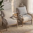 Ocelia Elegant 25.5" Wide Spindle Leg Accent Chair With Cushioned Back And Seat-99276346