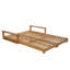 Ensemble de chaise longue double moderne en bois d'acacia de 76 po avec dossier réglable Hanley-132494353