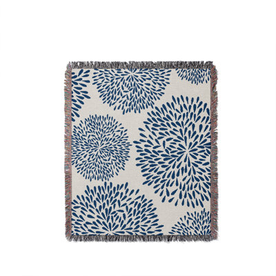 Jeté floral en coton