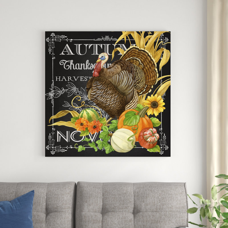 «Harvest Greetings I» par Jane Maday - impression sur toile tendue, H 36 po x l 36 po