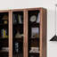 Bibliothèque légère en noyer de luxe
