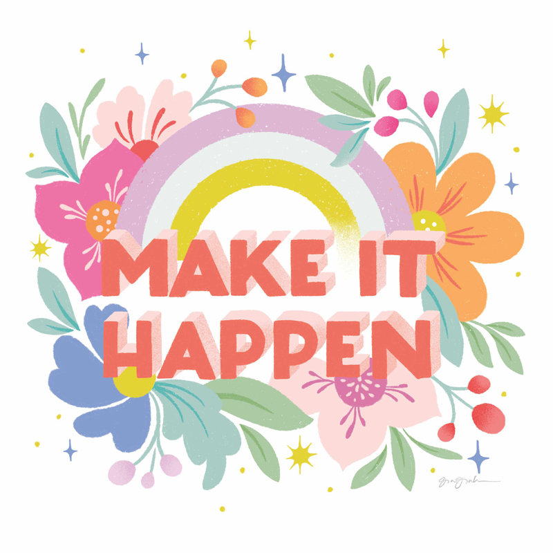 «Make It Happen I Sq», impression sur toile tendue, H 12 po x l 12 po