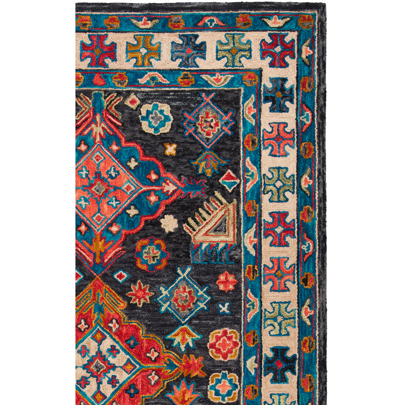 Tapis en laine touffeté à la main Madalene, Tapis de couloir 2 pi 3 po x 21 pi