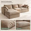 Upholstered 95.57 " Linen Sofa & Chaise