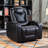 35.04'' Luxury Faux Leather Home Theater Individual Seat Recliner with Cup Holders & Arm Storage & USB-214325320