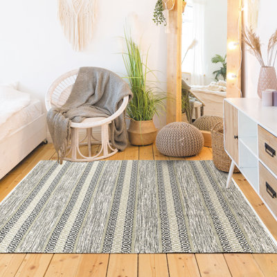 Willena Striped Hand Woven Area Rug