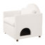 Fauteuil d'appoint pour animaux de compagnie avec coin pour animaux caché et pieds en bois d'acacia-929770373