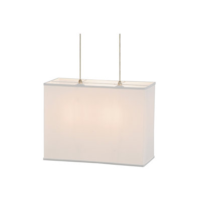 Lustre carré/rectangulaire à 2 lumières ombrées
