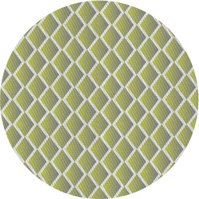 Tapis géométrique vert / blanc