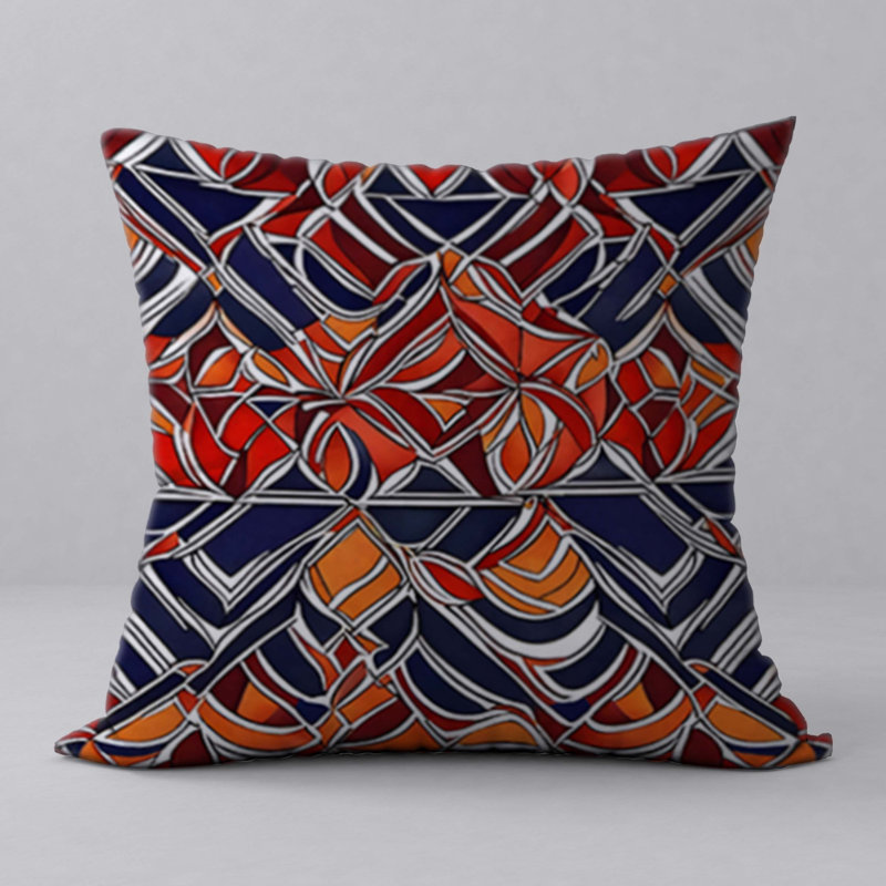 Abstract Reversible Throw Pillow
