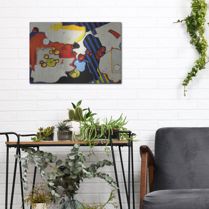 Art mural luxueux «Grey Spots Mod» par Shirley Novak, H 12 po x l 16 po