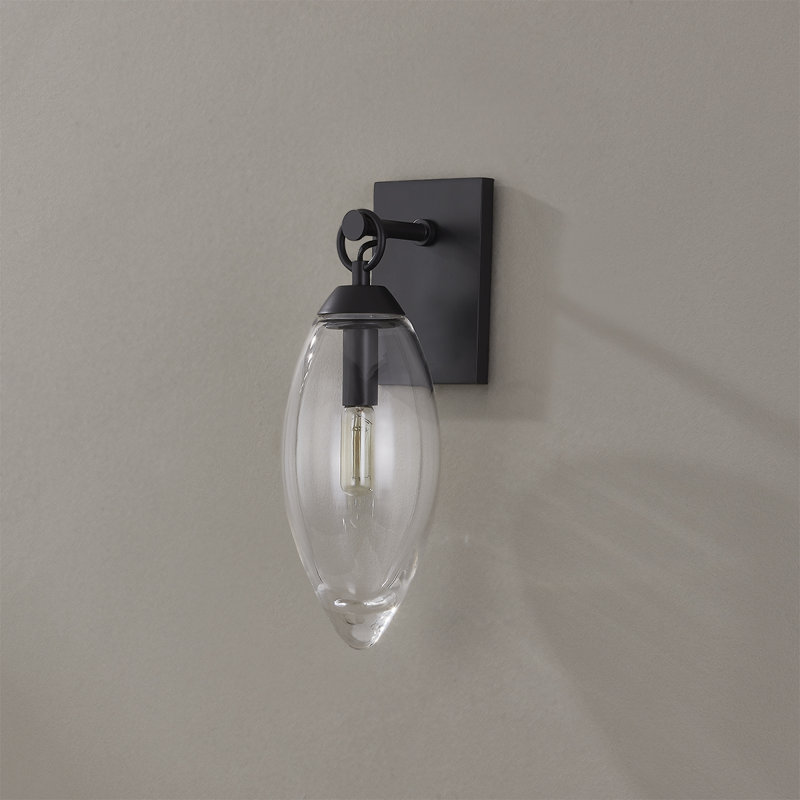 NANTUCKET 1 LIGHT WALL SCONCE, Black Brass