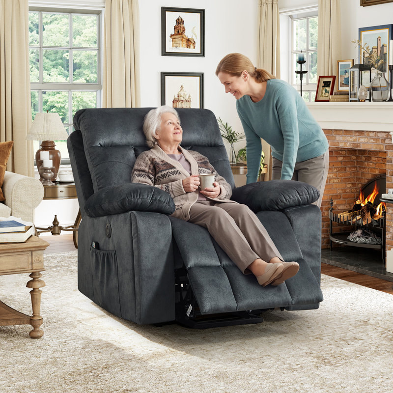 Fauteuil inclinable Microfiber, Microfibre gris foncé
