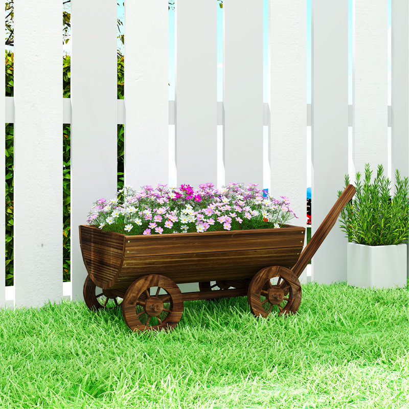 Boîte à fleurs en bois pour jardin Outsunny