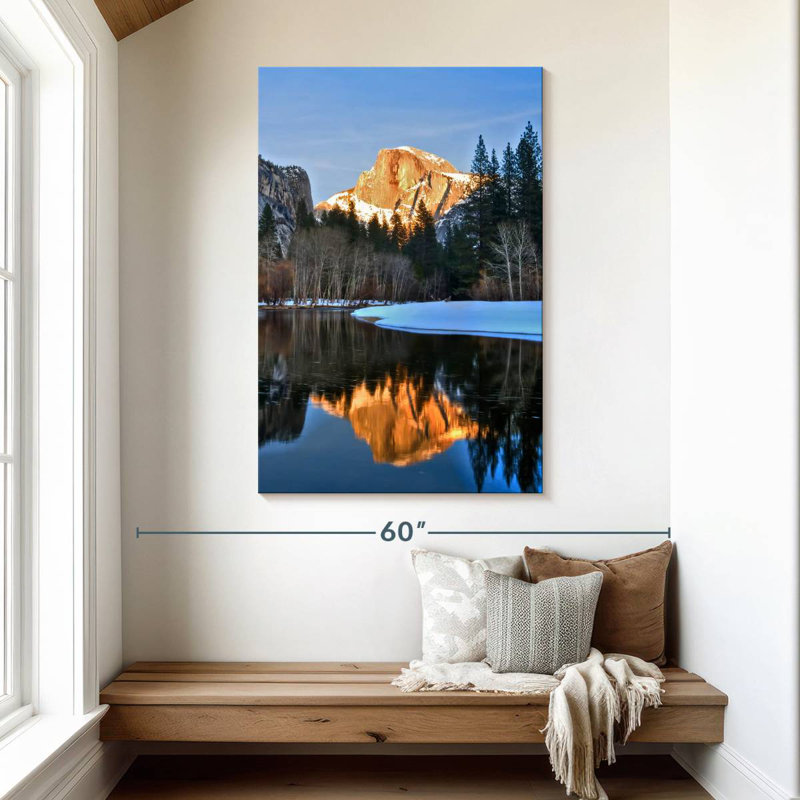 Alvord Half Dome By Merced River, 48" H x 32" W