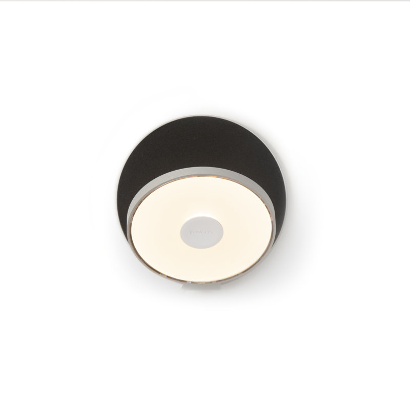 Plafonnier encastré à DEL 1 lumière Gravy, Argent / noir métallique