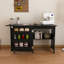 Table de couture pliante 4-en-1 45,67 "avec roues verrouillables - Poste de travail multifonctionnel, table de bout, bureau d'ordinateur et rangement de cuisine avec tablettes, table de machine à coudre roulante pour appartements-131465566