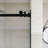 56-60 "W X 76" H Single Sliding Frameless  Shower Door In Matte Black Finish-116309925